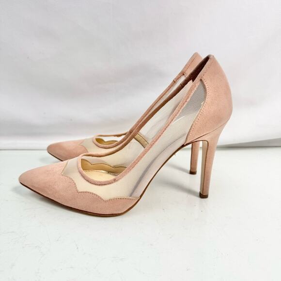 Jessica Simpson Blush Pink Scalloped Pescanta Pumps Stiletto Heels Size 7.5 - Picture 2 of 7